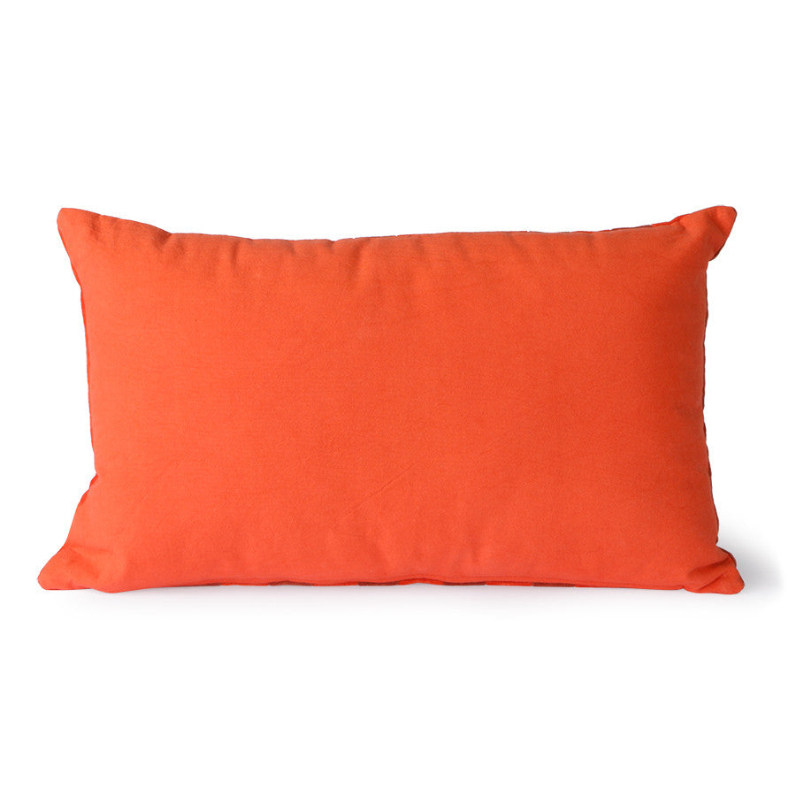 Striped Velvet Cushion Red/Bordeaux - LEEF mode en accessoires