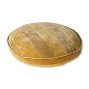 Striped velvet seat cushion round Mustard van HKliving te koop bij LEEF mode en accessoires Meppel