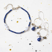 Sweet Lapis Lazuli Blue Lace Agate Silver  Lapis Lazuli - LEEF mode en accessoires