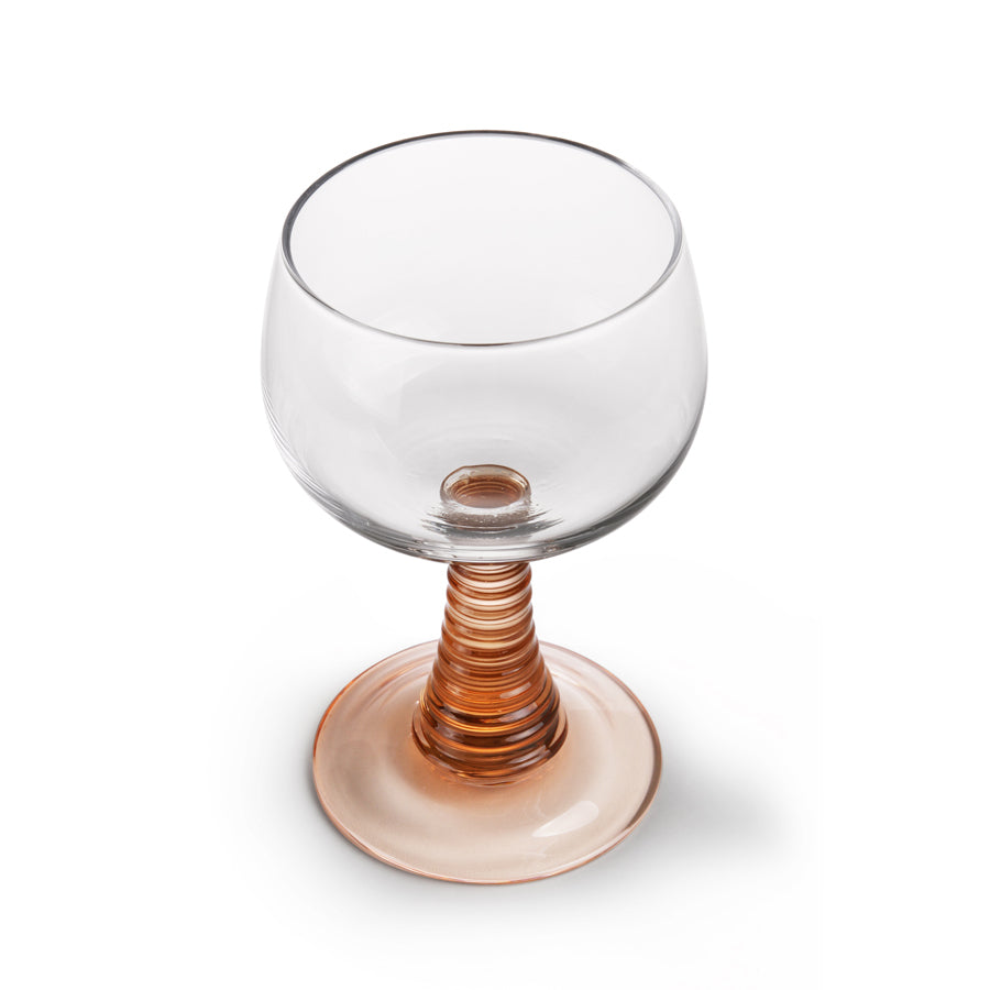 Swirl Wine Glass High Nude van HKliving te koop bij LEEF mode en accessoires Meppel