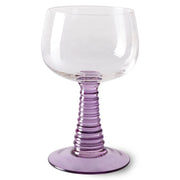 Swirl Wine Glass High Purple van HKliving te koop bij LEEF mode en accessoires Meppel
