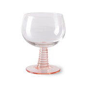 Swirl Wine Glass Low Nude van HKliving te koop bij LEEF mode en accessoires Meppel