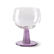 Swirl Wine Glass Low Purple van HKliving te koop bij LEEF mode en accessoires Meppel