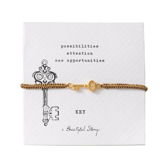 Symbol Key Gold Bracelet Gold - LEEF mode en accessoires