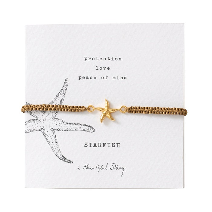 Symbol Starfish Gold Bracelet Gold van a Beautiful Story te koop bij LEEF mode en accessoires Meppel