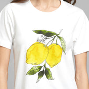 T-shirt Mysen Lemons White - LEEF mode en accessoires