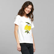T-shirt Mysen Lemons White - LEEF mode en accessoires