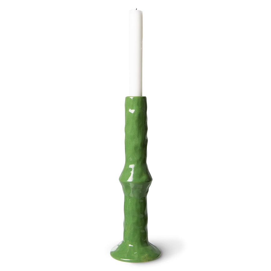 The Emeralds Ceramic Candle Holder Fern Green van HKliving te koop bij LEEF mode en accessoires Meppel