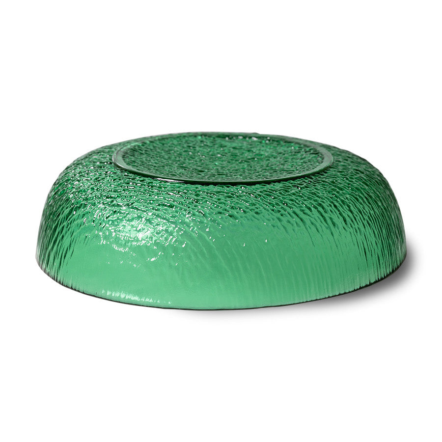 The Emeralds: Glass Salad Bowl Green van HKliving te koop bij LEEF mode en accessoires Meppel