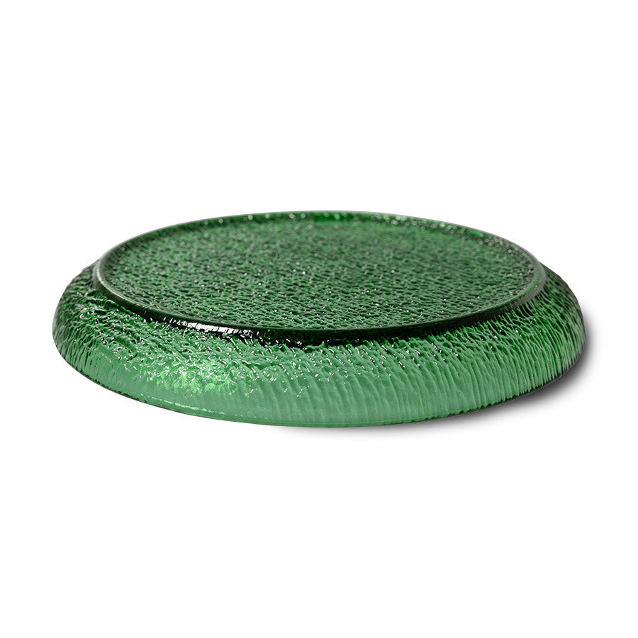 The Emeralds: Glass Side Plate Green van HKliving te koop bij LEEF mode en accessoires Meppel