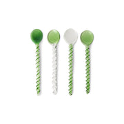 The Emeralds: Twisted Glass Spoons Green\Clear - LEEF mode en accessoires