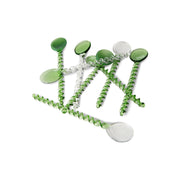 The Emeralds: Twisted Glass Spoons Green\Clear - LEEF mode en accessoires