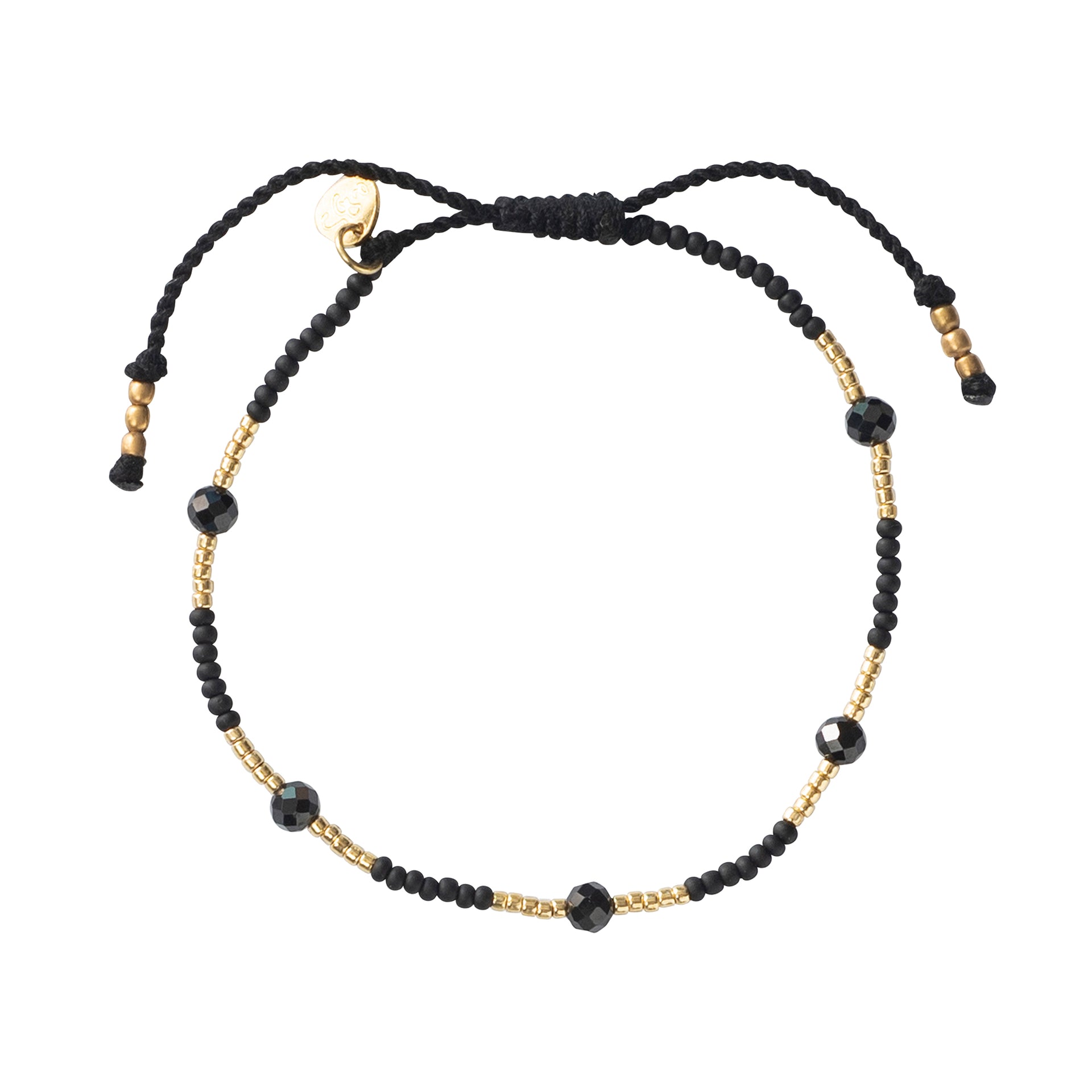 Warrior Black Onyx Gold Bracelet Black onyx - LEEF mode en accessoires