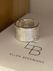 Zilveren Ring met Textuur - LEEF mode en accessoires