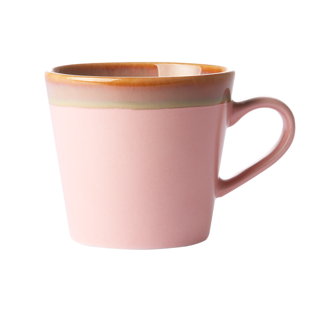 ceramic 70's cappuccino mug Pink van HKliving te koop bij LEEF mode en accessoires Meppel