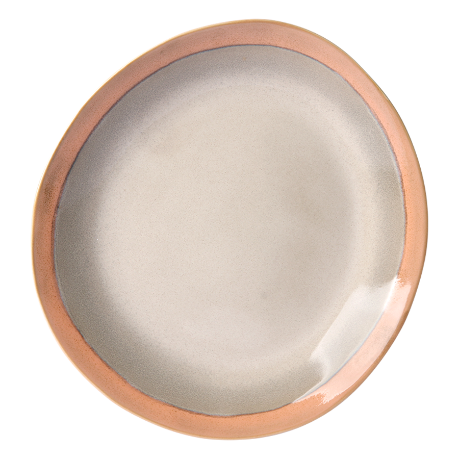 ceramic 70's dinner plate Earth van HKliving te koop bij LEEF mode en accessoires Meppel