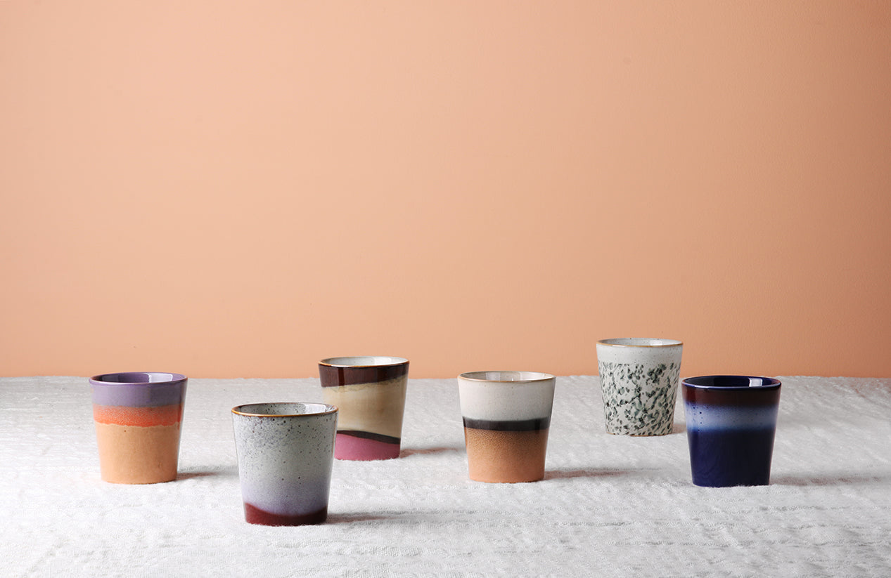 ceramic 70's mug Sunset van HKliving te koop bij LEEF mode en accessoires Meppel