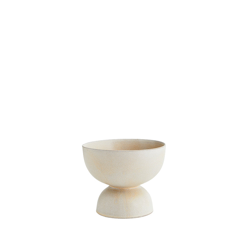 Stoneware Flower Pot 13.5x11.5 Creme/Grey/Peach - LEEF mode en accessoires