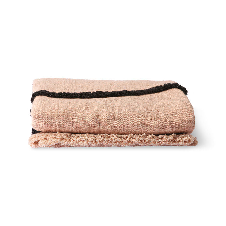soft woven throw nude (1.30x1.70) Roze van HKliving te koop bij LEEF mode en accessoires Meppel