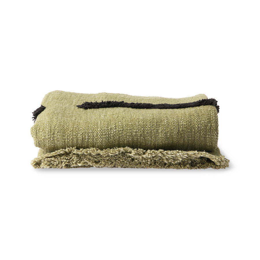 soft woven throw pistachio (130x170) Pistachio - LEEF mode en accessoires