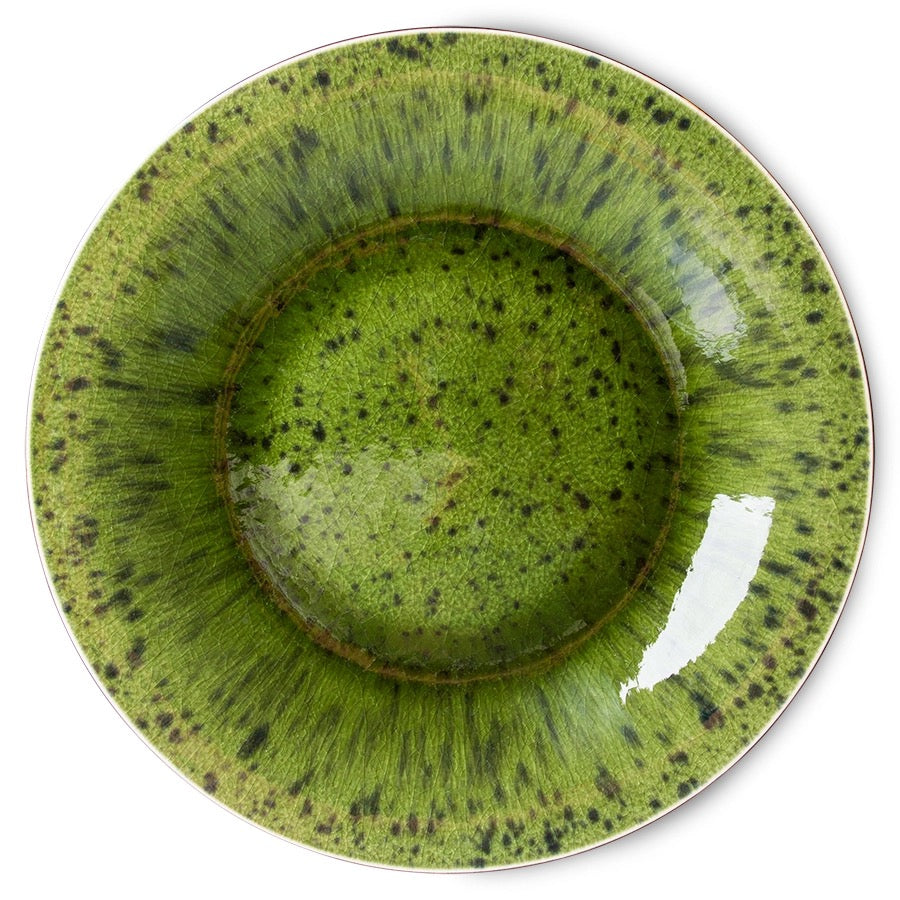 the emeralds ceramic dinner plate spotted - LEEF mode en accessoires