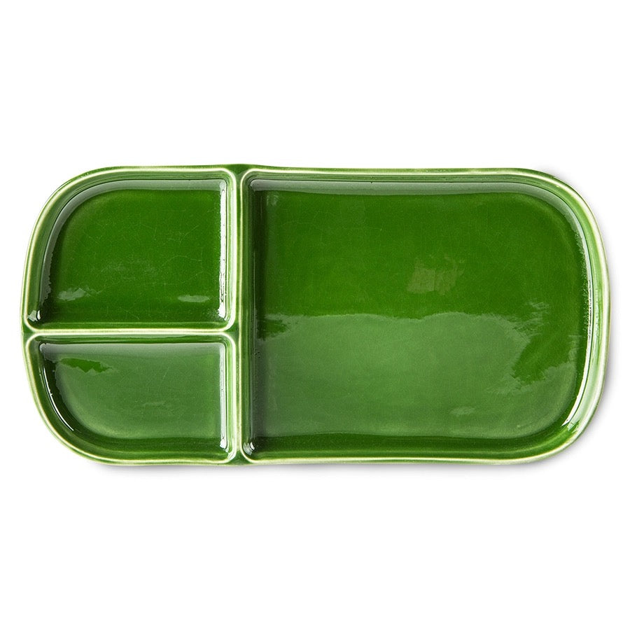 the emeralds ceramic plate rectangular Green van HKliving te koop bij LEEF mode en accessoires Meppel