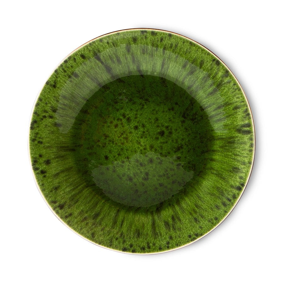 the emeralds ceramic side plate spotted Green - LEEF mode en accessoires