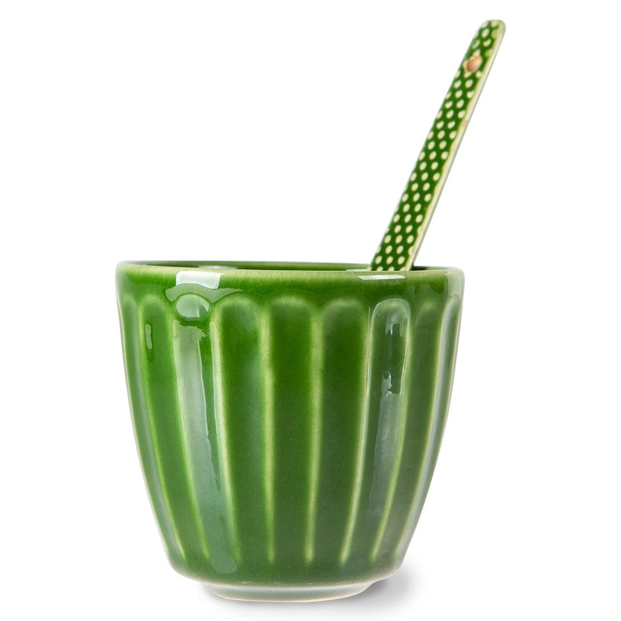 the emeralds ceramic spoon textured Green van HKliving te koop bij LEEF mode en accessoires Meppel
